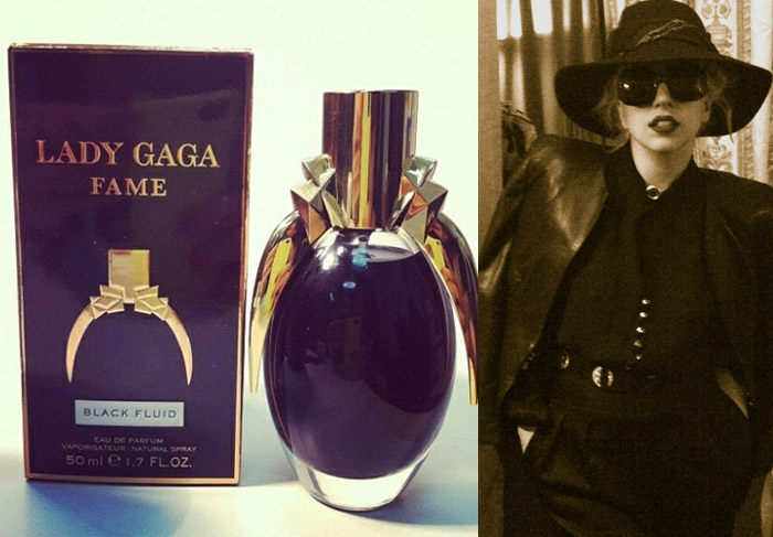 Líquido negro: Lady Gaga mostra seu perfume. Ele não tem cheiro de sangue ou sêmen. O FUXICO