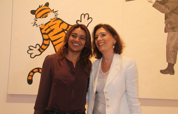 Ingrid Guimarães leva a filha em exposição Ofuxico