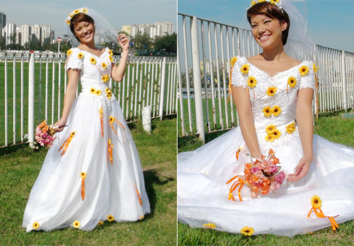 Geovanna Tominaga se veste de noiva para Arraial da Providência