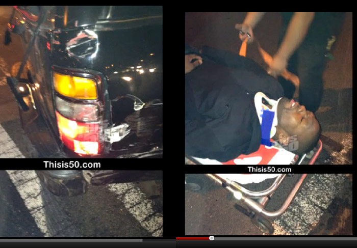 Carro do rapper 50 Cent é atingido por caminhão em Nova York - Reprodução Thisis50 - O Fuxico