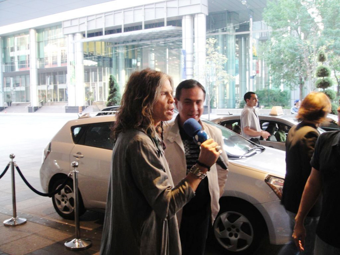 Amaury Jr. encontra Steven Tyler no Canadá