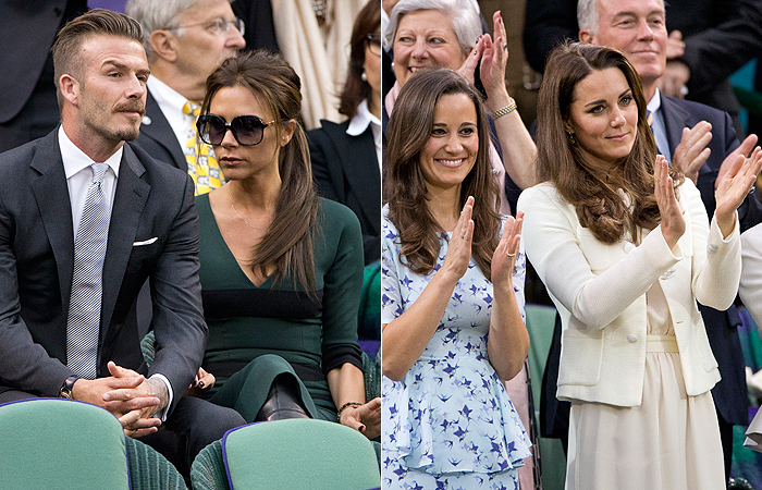Kate Middleton e Victoria Beckham vão a final de tênis, em Wimbledon