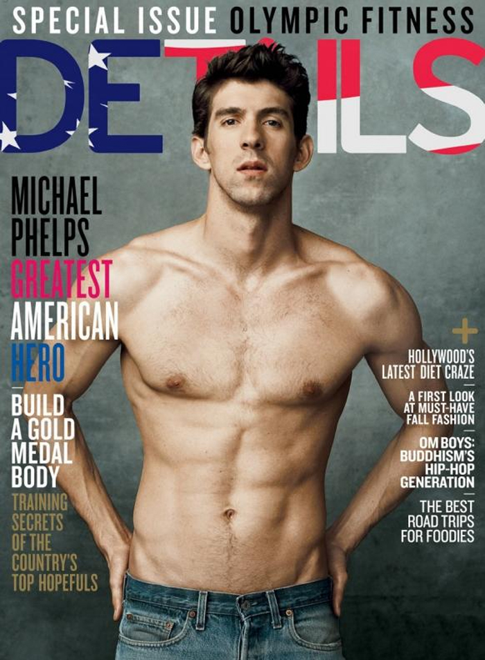 Nadador Michael Phelps exibe tanquinho em capa de revista