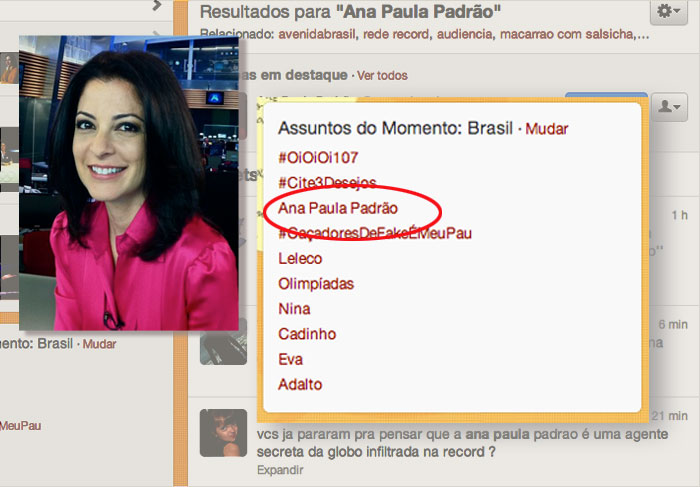 Ana Paula Padrão troca as bolas ao vivo  e diz estar no Jornal da Globo, direto de Londres O Fuxico