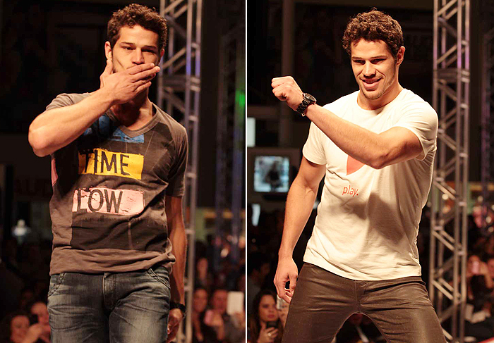 José Loreto mostra seu charme em desfile em São Paulo