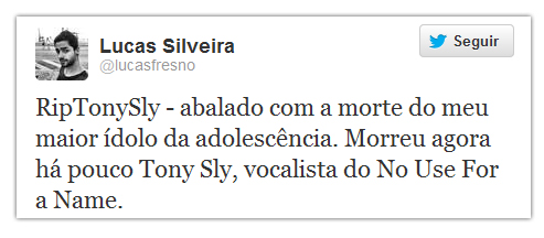 Lucas Silveira lamenta morte de Tony Sly