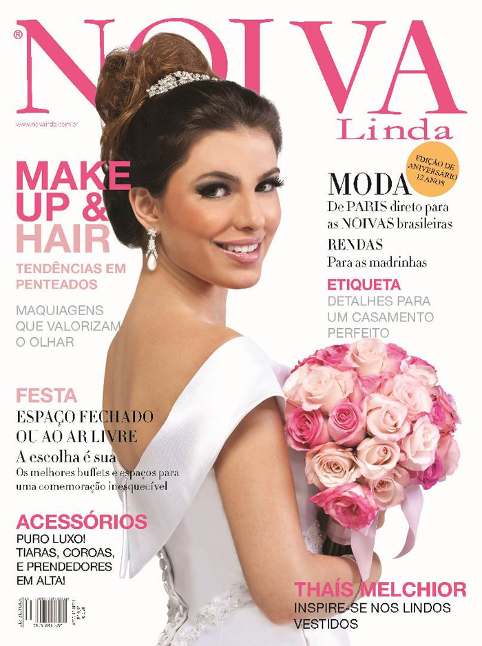 Thaís Melchior está na capa da revista Noiva Linda deste mês