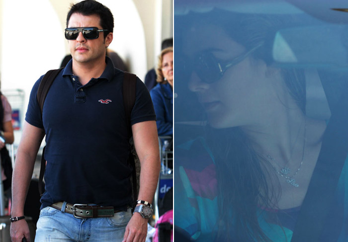  Wellington Muniz é recepcionado com beijão de Mirella Santos no aeroporto