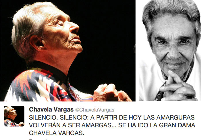 Morre no México, a cantora Chavela Vargas O Fuxico