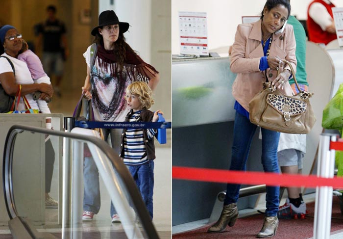 Vanessa Lóes viaja com os filhos, Gael e Cora