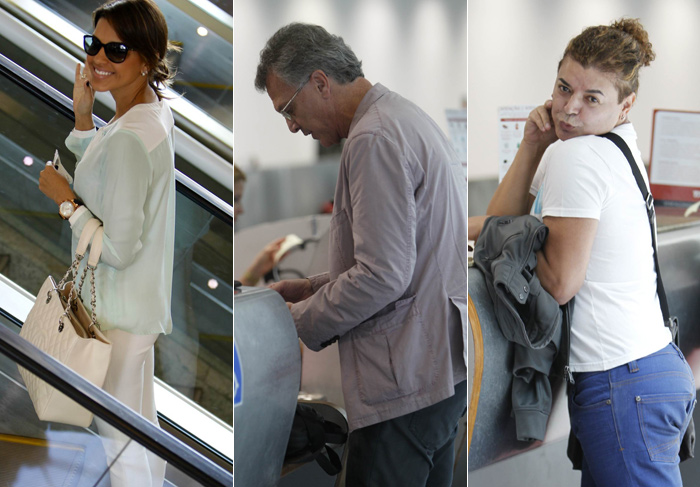 Maria Rita aparece barrigudinha em aeroporto do Rio