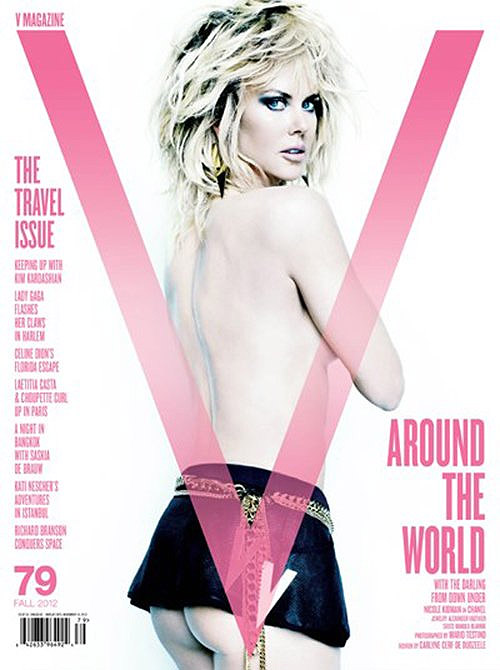 Sem vergonha: Nicole Kidman fica de bumbum de fora em capa de revista