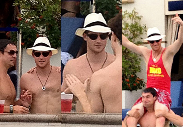  Príncipe Harry foi clicado bebendo em piscina antes de ficar nu em festa