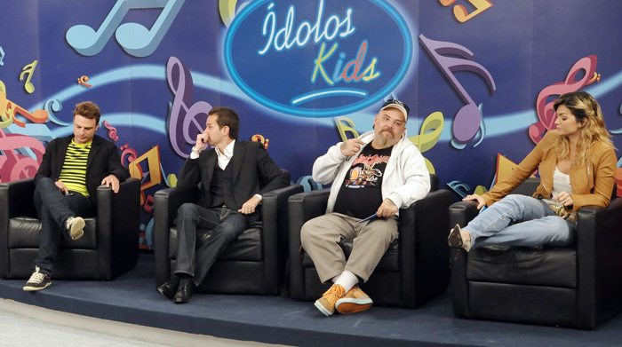 Cássio Reis, Kelly Key e famosos na coletiva de apresentação de Ídolos e Ídolos Kids