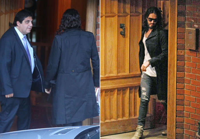 Russell Brand é visto entrando na casa de Geri Halliwell