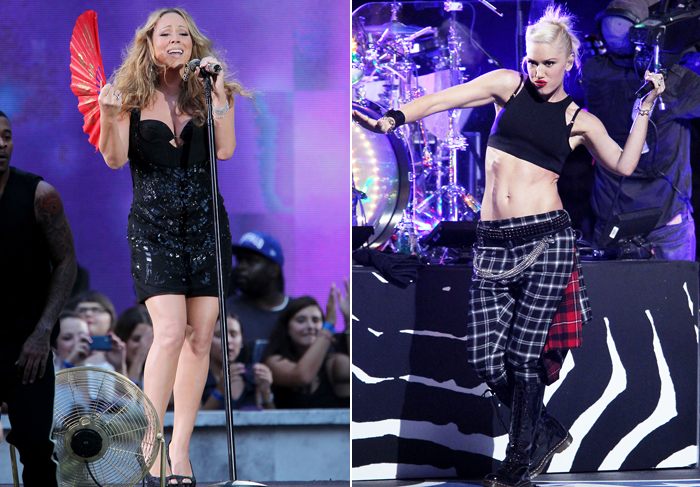 Mariah Carey e Gwen Stefani agitam show de abertura da NFL, nos Estados Unidos
