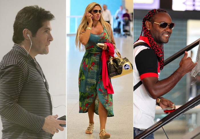 Com cara de sono, Daniel é flagrado em aeroporto no Rio