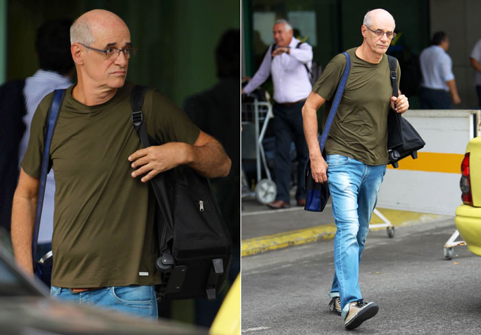  Marcos Caruso e famosos circulam por aeroporto carioca