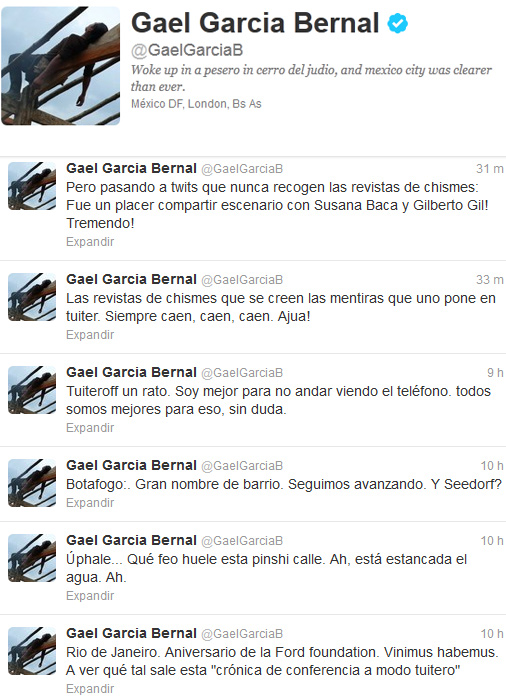 Gael García Bernal participa de debate no Rio de Janeiro