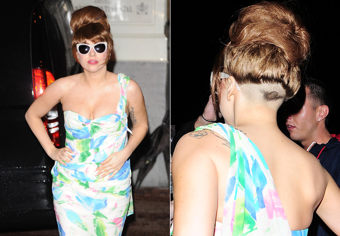 Após fumar maconha no palo, Lady Gaga volta ao hotel com vestido discreto