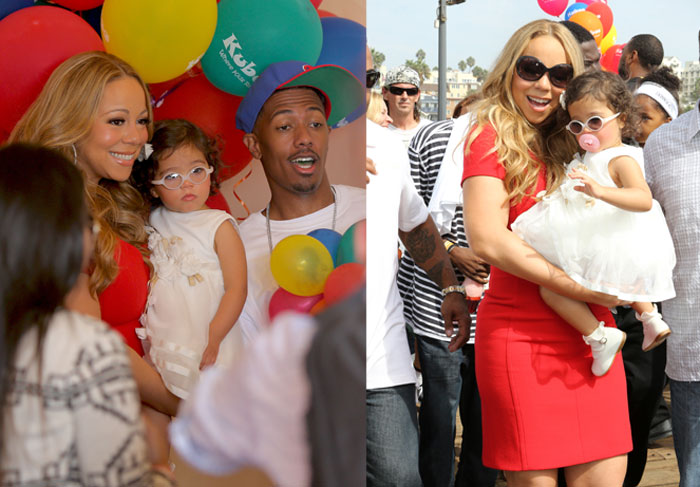 Mariah Carey festeja data em parque com os gêmeos