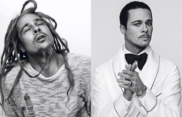 Brad Pitt posa com dread locks para capa da revista