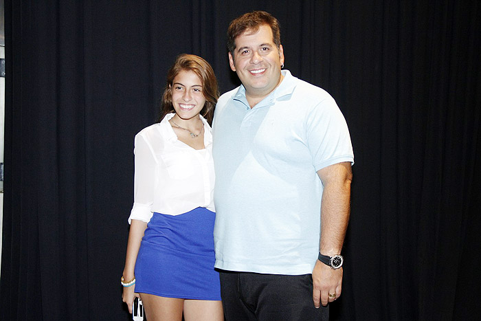 Leandro Hassun com a filha