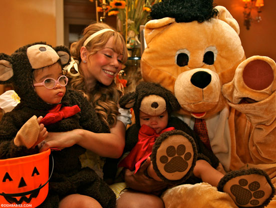Mariah Carey fantasia os filhos para o Halloween
