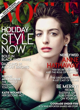 Anne Hathaway ganha capa da Vogue, no aniversário de 30 anos