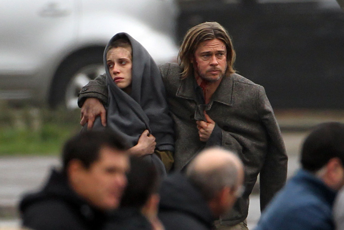 Brad Pitt regrava cenas de World War Z, em Londres