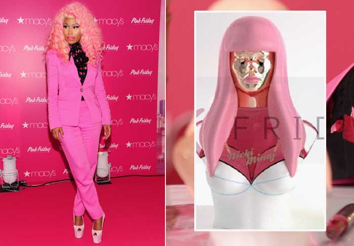 Nicki Minaj se veste de rosa da cabeça aos pés para lançar novo perfume O Fuxico