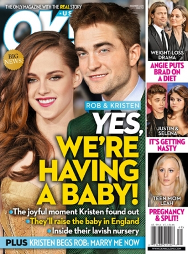 Kristen Stewart e Robert Pattinson esperam o primeiro filho