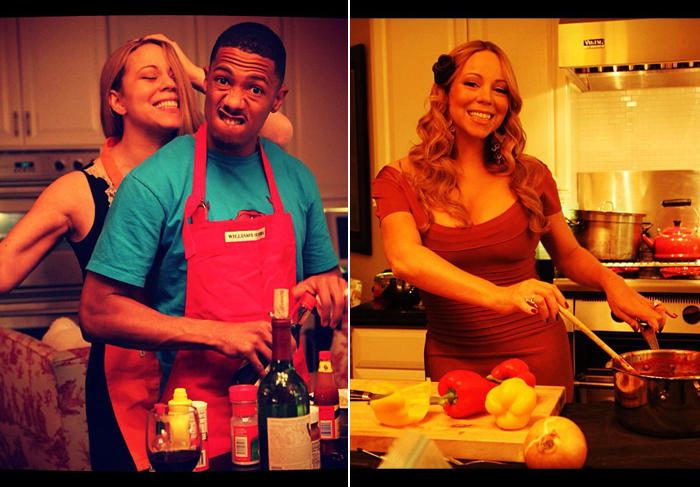 Mariah Carey finge que sabe cozinhar 