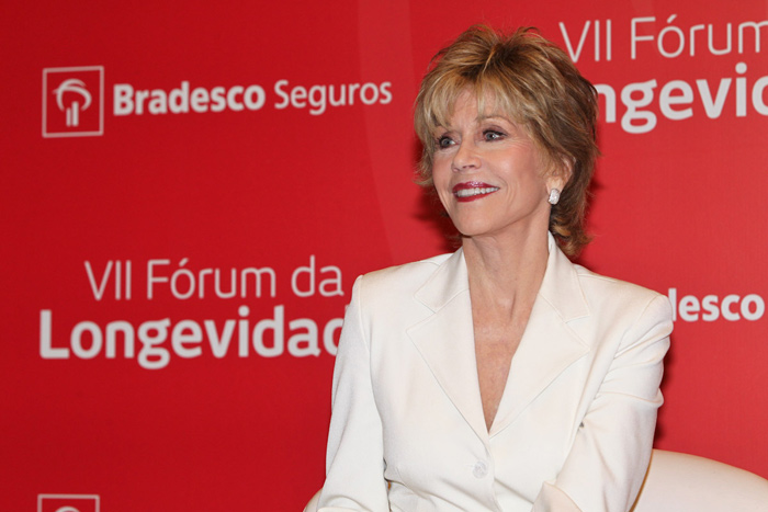 Jane Fonda participa de evento sobre longevidade em São Paulo