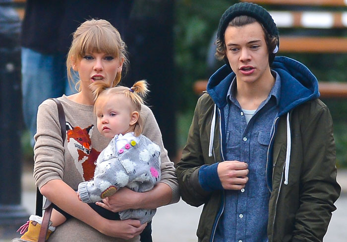 Taylor Swift passeia com Harry Styles e um bebê pelo Central Park