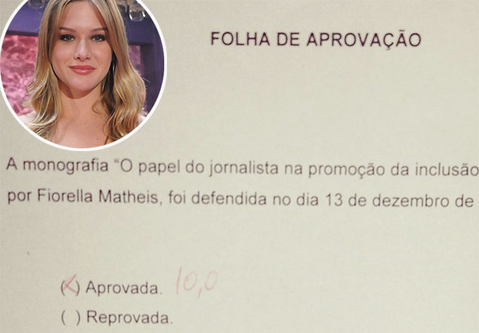 Fiorella Mattheis se forma em Jornalismo O Fuxico