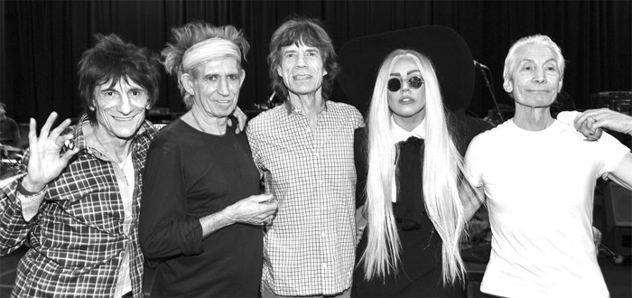 Lady Gaga posta foto de ensaio com os Rolling Stones