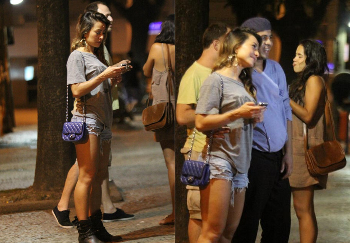 Sabrina Sato janta com amigos no Rio de Janeiro