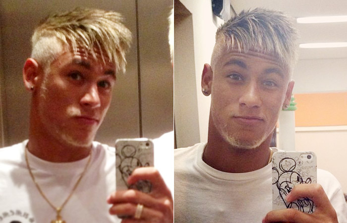 Neymar inova no cabelo novamente e fica loiro