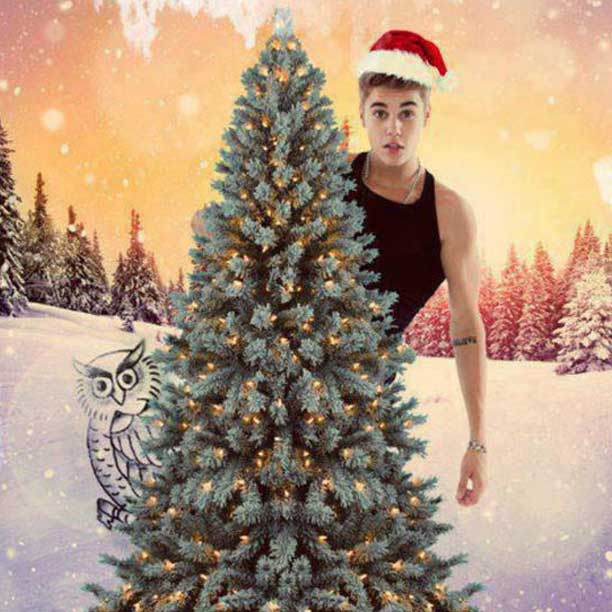 Justin Bieber posta foto de Natal dedicada aos fãs O Fuxico