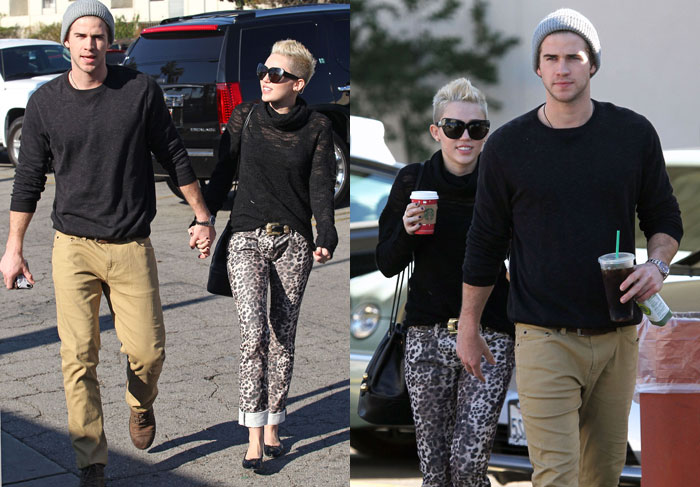  Miley Cyrus e Liam Hemsworth andam de mãos dadas, na Califórnia