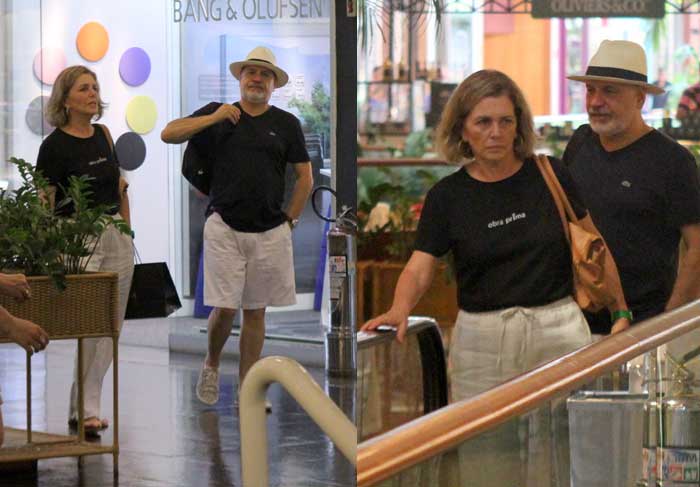 Irene Ravache vai ao shopping com o marido