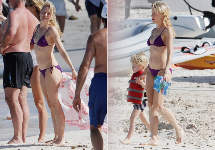 Naomi Watts mostra o corpão de dar inveja em St. Barts