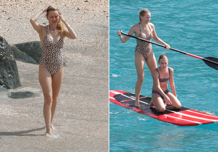 Naomi Watts mostra o corpão de dar inveja em St. Barts