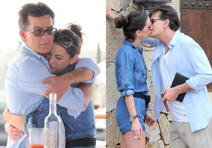 Charlie Sheen é clicado beijando atriz pornô, em Cabo San Lucas