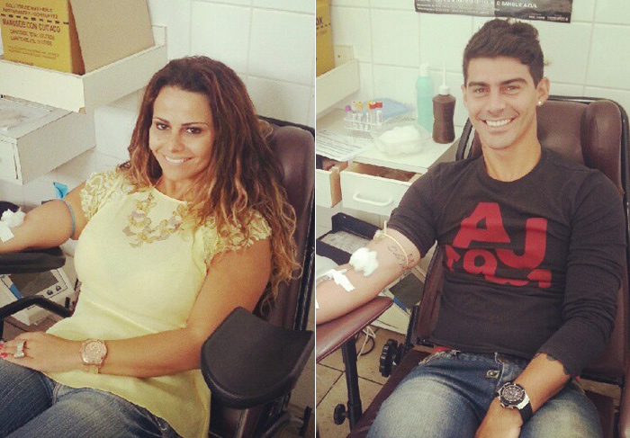 Viviane Araújo doa sangue: “Pela vida”