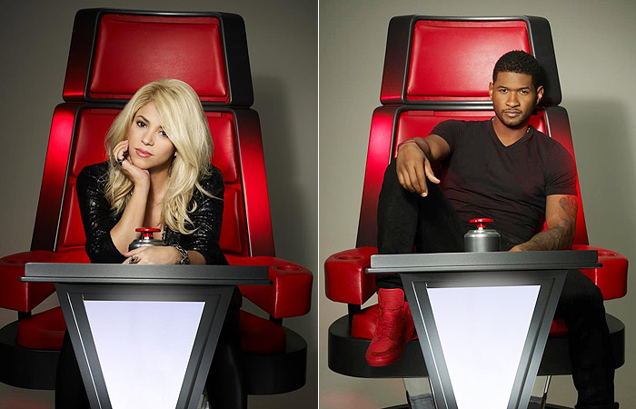Shakira e Usher assumem cadeiras do The Voice nos Estados Unidos