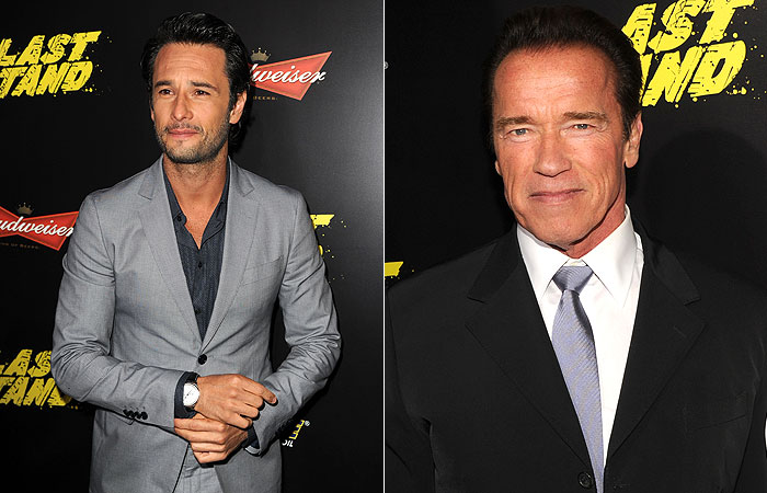 GETTY - Arnold Schwarzenegger e Rodrigo Santoro participam de première de O Ùltimo Desafio