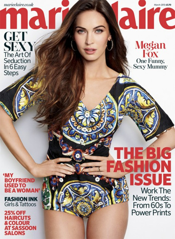 Megan Fox está de shortinho na capa da revista Marie Claire britânica