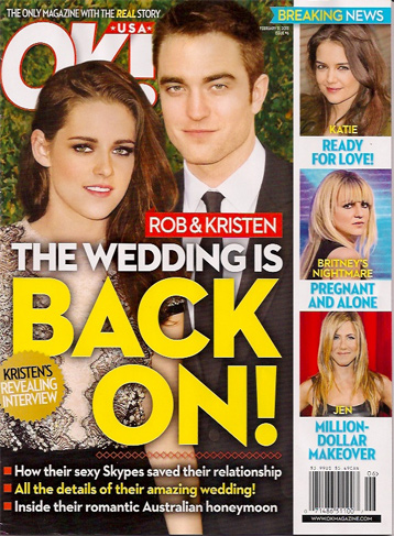 Revista afirma que Kristen Stewart e Robert Pattinson se casam em breve, na Austrália
